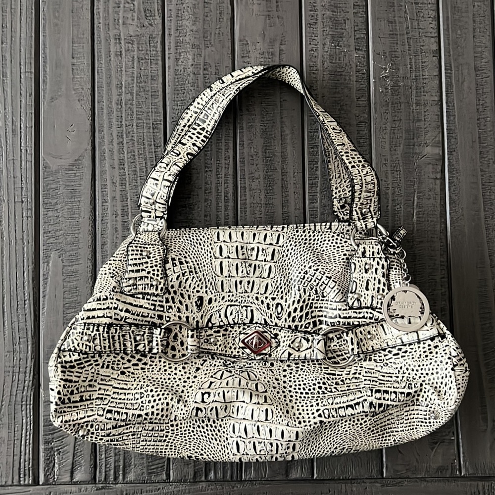 NWOT Vintage Gramercy Designs snakeskin shoulder bag w/3 interior zipper pockets